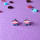 Trans Star Stud Earrings